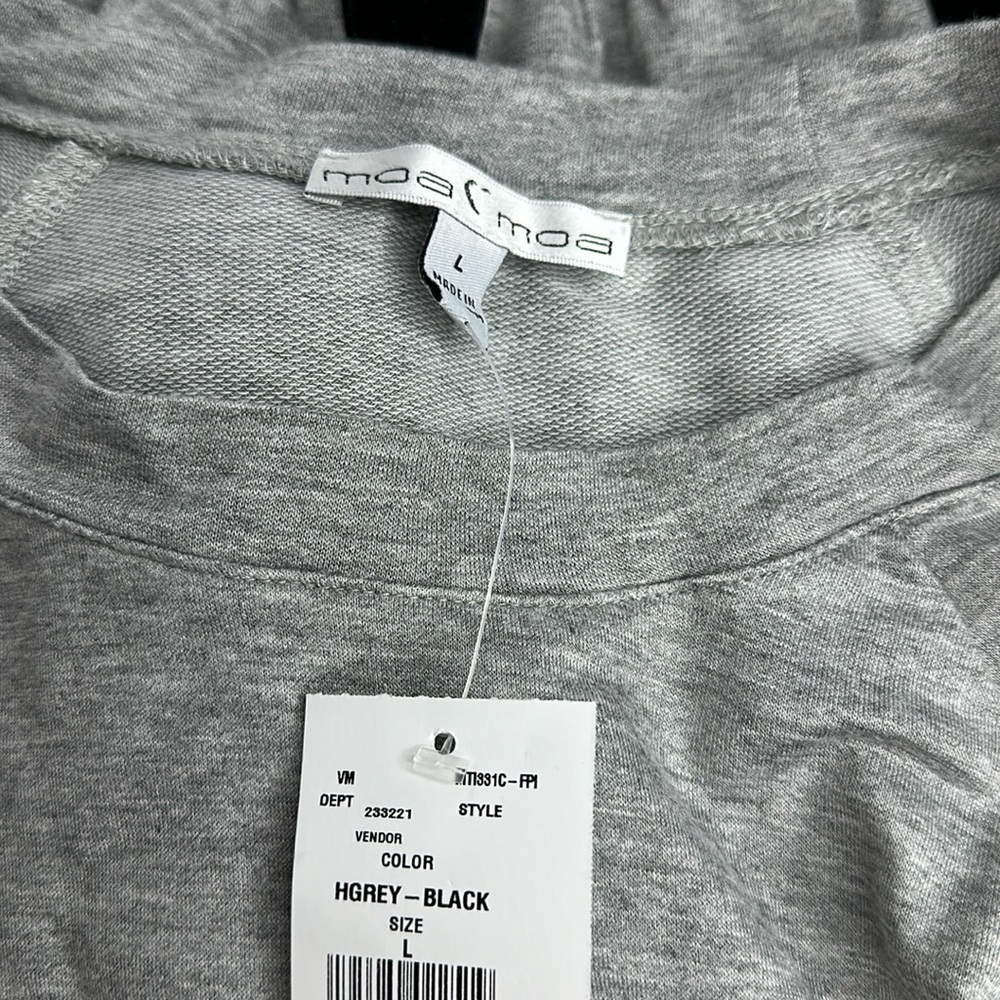 MOA MOA LARGE Women's Long Sleeve Crew Neck Top - Picture 6 of 6